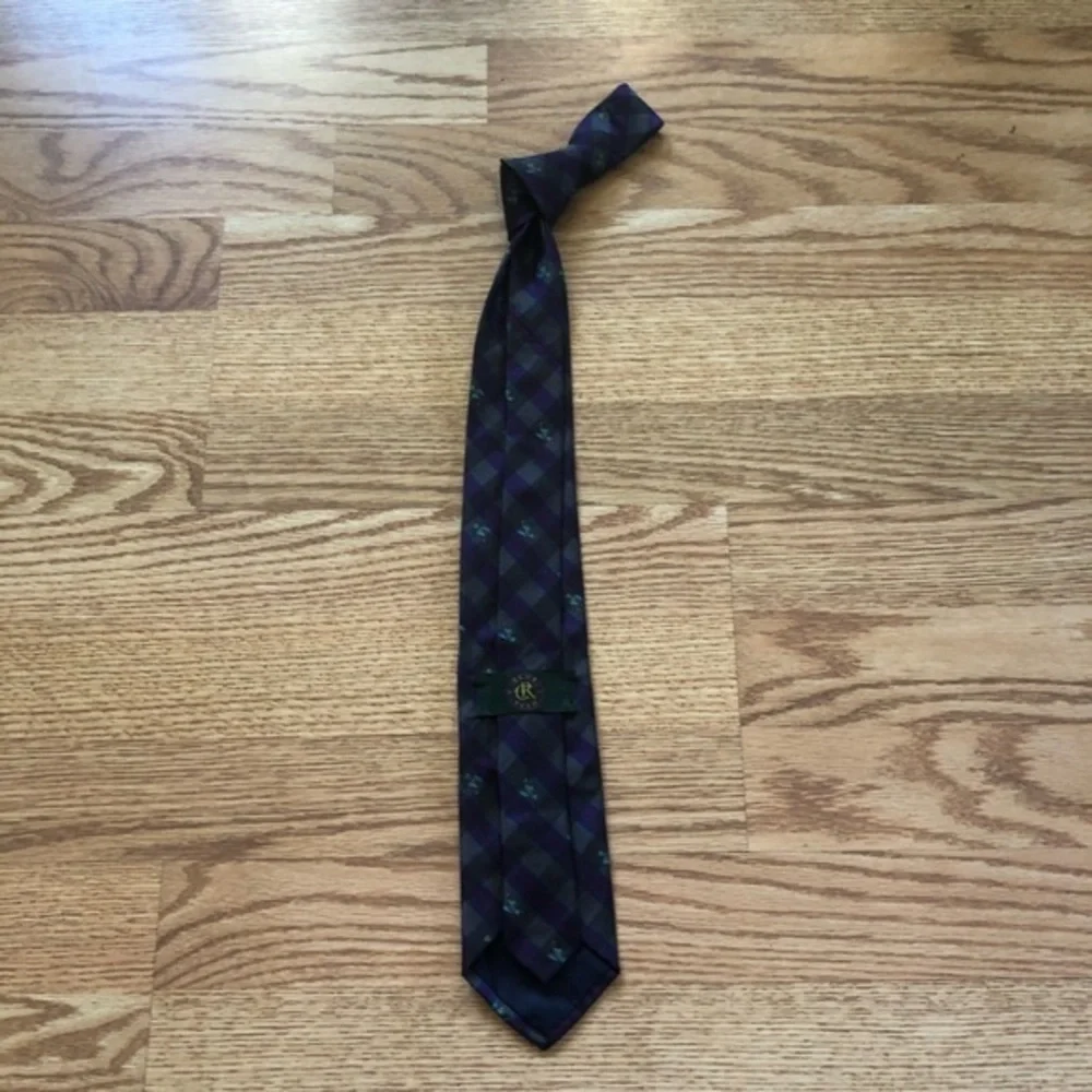 Club Room Silk Plaid with Mallard Drake Ducks Tie